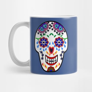 Sugar Skulls in Blue Mug